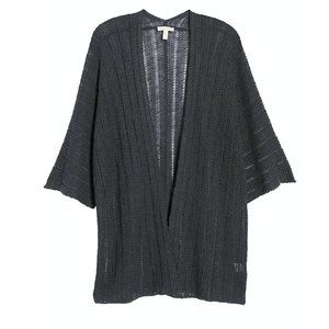 Eileen Fisher Open Knit Gray Cardigan Sweater